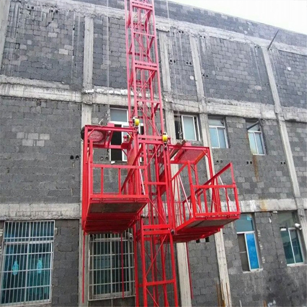 SS100/100 Elevador de construcción de material de 1 tonelada de elevador de construcción