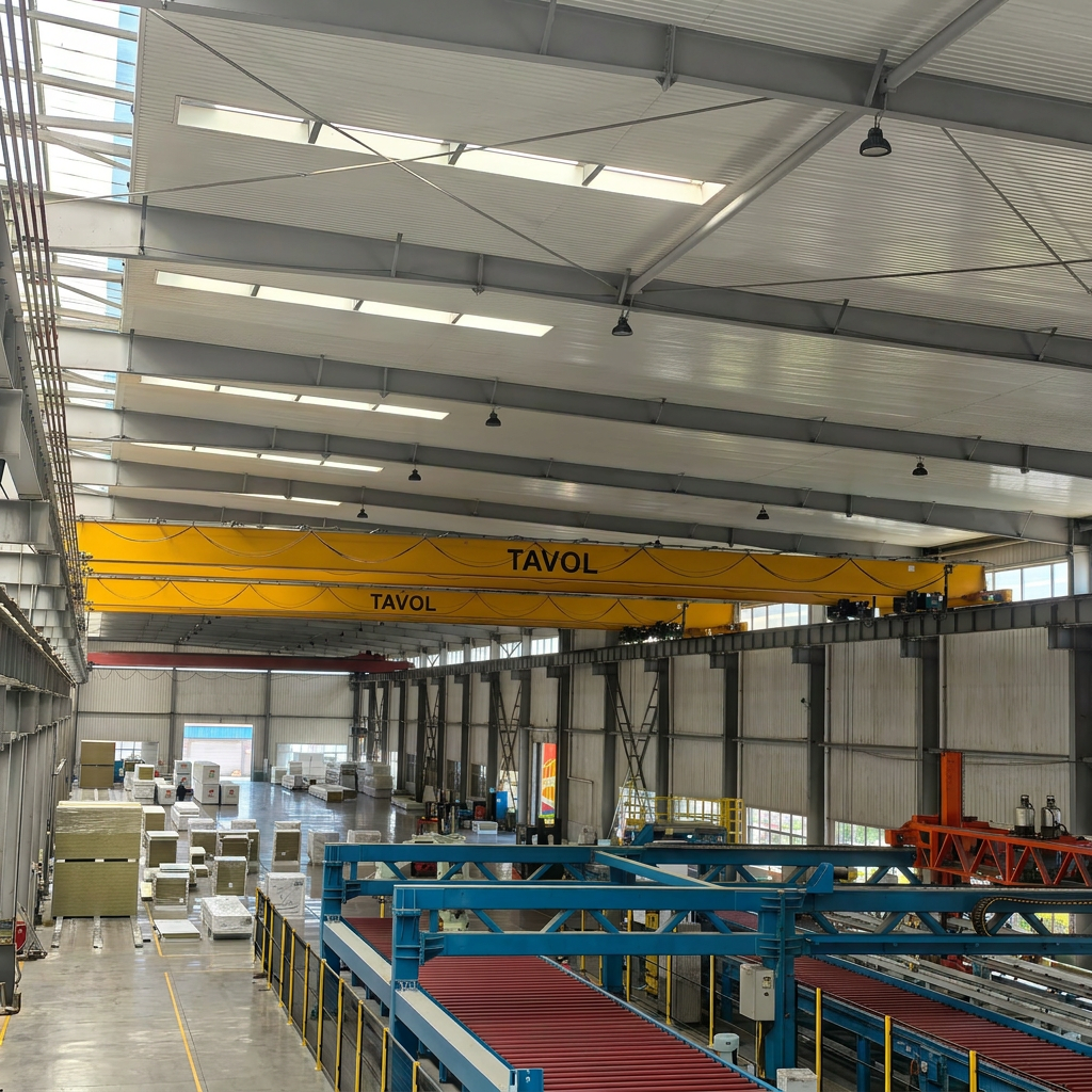 Fabricante de grúa puente de dos vigas modelo LH - Grúa aérea de servicio pesado Tavol