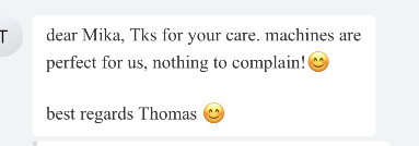 Palabras de retroalimentaci&oacute;n del cliente