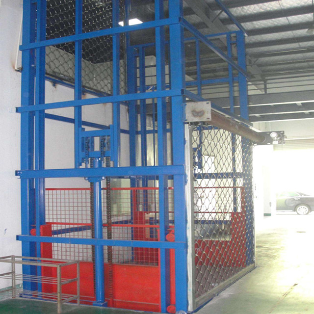 Elevador de carga de riel de guía doble hidráulico personalizado utilizado en taller/almacén de fábrica 