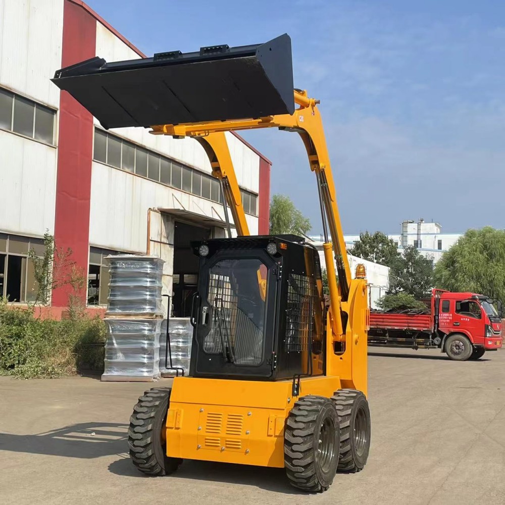 China Factory Supply Construction Machinery Wheeled Mini Skid Carger Cargador Diesel Cambio rápido Cambio accesorios