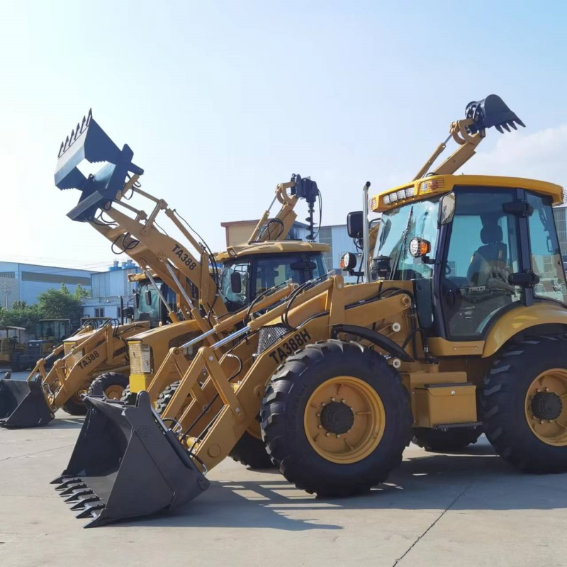 Modo de dirección de cangrejo 4 ruedas de 4 ruedas 2.5 toneladas 388H ROPS con un pequeño cargador de retroexcavadora de A/C con precio competitivo.