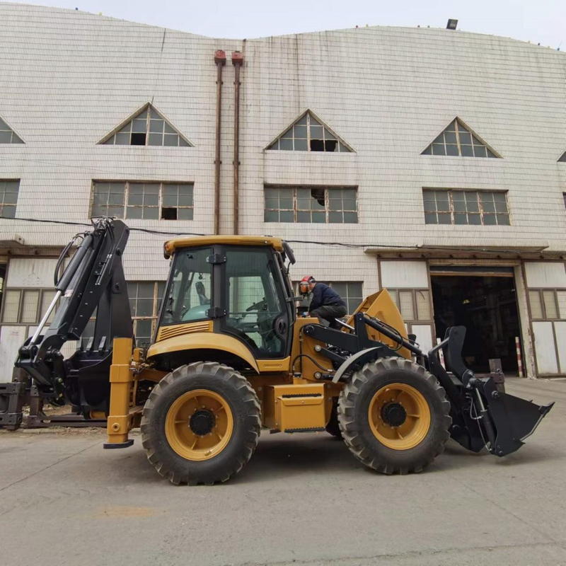 Modo de dirección de cangrejo 4 ruedas de 4 ruedas 2.5 toneladas 388H ROPS con un pequeño cargador de retroexcavadora de A/C con precio competitivo.