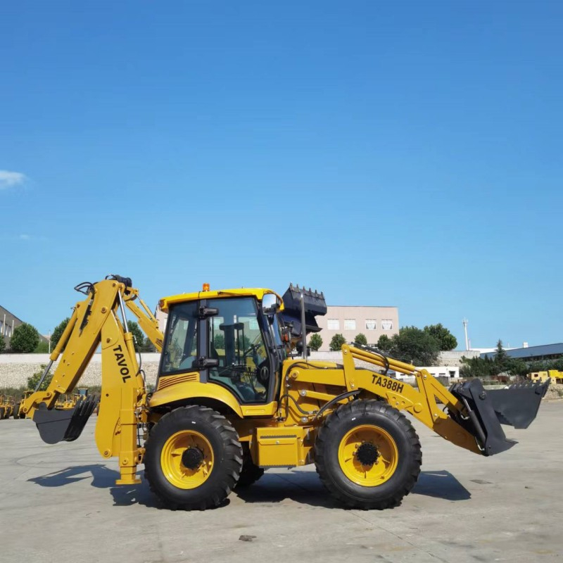 Modo de dirección de cangrejo 4 ruedas de 4 ruedas 2.5 toneladas 388H ROPS con un pequeño cargador de retroexcavadora de A/C con precio competitivo.