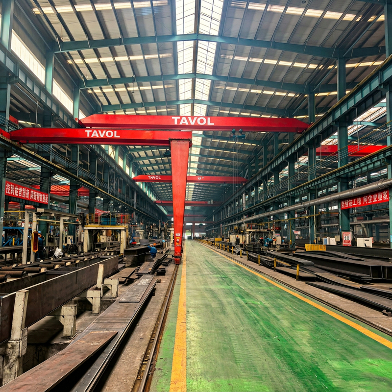 Grúa semipórtico eléctrica modelo Tavol BMG para taller industrial